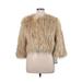 INC International Concepts Faux Fur Jacket: Gold Jackets & Outerwear - Women's Size X-Large