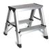 Two Step Ladder - Folding Small 2 Step Stool 330lbs with Non-Slip Feets, Aluminum Lightweight Metal Step Stool by