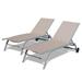 Chaise Lounge Outdoor Set of 2,Lounge Chairs for Outside with Wheals,with 5 Adjustable Position,Pool Lounge Chairs