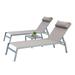 Patio Chaise Lounge Set of 3,Aluminum Lounge Chairs with 5 Adjustable Positions,Outdoor Chaise Lounge for Pool,Garden,Backyard