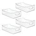 mDesign Slim Plastic Kitchen Pantry Cabinet Food Storage Bin, 4 Pack