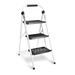 3 Step Ladder,Folding Step Stool for Adults with Handle, Lightweight Stepstool Perfect for Kitchen Household