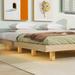 King Size Floating Bed with LED Lights Underneath,Modern King Size Low Profile Platform Bed with LED Lights