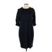 H&M Casual Dress - Sweater Dress: Black Solid Dresses - Women's Size Large