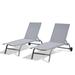 Chaise Lounge Outdoor Set of 2,Lounge Chairs for Outside with Wheals,with 5 Adjustable Position,Pool Lounge Chairs