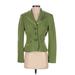 Paola Poggi Wool Blazer Jacket: Green Jackets & Outerwear - Women's Size 4