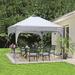 ABCCANOPY The Pop Up Canopies Compact 10 Ft. W x 10 Ft. D Steel Pop-up Canopy Metal/Steel/Soft-top in Gray | 117 H x 120 W x 120 D in | Wayfair