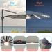 Arlmont & Co. 11' Cantilever Outdoor LED 360° Rotation Umbrellas w/ Base Stand in Gray | 106.3 H x 132 W x 132 D in | Wayfair