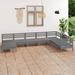 Latitude Run® Floresville 25" Wide Outdoor Pine Reversible Patio Sectional Wood in Gray | 24.6 H x 25 W x 25 D in | Wayfair