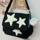 Women Star Pattern Y2k Messenger Bag Girl Travel School Bookbag Handbag Casual Tote Lady Simple