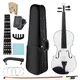 4/4 Violin Suitable for Beginners Student Violin Sets White Violin with Case Bow Strings Shoulder