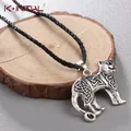 Kinitial Valknut Vikings Amulet Pendant Necklace Irish Knot Animal Cute Cat Necklaces Men Jewelry