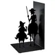 Iron Figure Bookends Reading Book Support Retro Non-Skid Book Ends Stoppers for Shelves Home Office