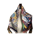 2024 blue 100% silk twill scarf 16MM top quality silk wrap head scarf neck scarf for women lady gift