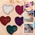 Heart Shaped Brown Eyeshadow Palette Set Matte Pearly Glitter Blush Highlighter With Brush Mirror