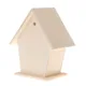 H55A Wooden Bird Houses Wall Mounted Small Bird House with Perch for Outside Garden Bird Houses to