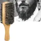 Men Boar Bristle Hair Brush - Natural Wooden Wave Brush for Male Styling Beard Hairbrush for