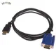 1.8M HDMI Cable HDMI To VGA 1080P HD With Audio Adapter Cable HDMI TO VGA Cable Black Optical Cable