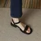 Summer Women Sandals Low Heels Basic Genuine Leather Office Ladies Casual Outdoor Shoes Woman