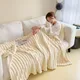 Plaid Wool Fleece Blanket Warm Winter Blankets for Adults and Kids Sofa Bed Cover Duvet Plush