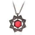 Classic Vintage Game Dark Souls 3 Necklace Creative Bronze Alloy Necklace Ruby Pendant Ornaments