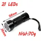 21 LEDs Head Epoxy Curing Finish Tool Fly Tying UV Curing Lamp Torch / Flashlight for Fly Fishing