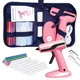 2200Amh Pink Cordless Hot Glue Gun Kit USB Chargeable Battery Charged with 40 Glue Sticks Carry Case