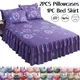 Ruffle Skirt Bedspread Home Textile Printed Bed Skirt Bedroom Coverlets Bedspreads Sheets Dust Cover