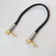 Gold plated Short TRS 3.5 Male to 3.5mm Male Audio Cable Line Double Right Angle 3.5 Stereo Audio