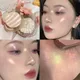 Gold Pink White Diamond Highlighter Powder Glitter Palette Face Contour Brighten Makeup Shimmer