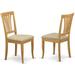 Latitude Run® Zakeyah AVC-OAK-C Avon Kitchen Dining Chairs - Linen Fabric Upholstered Solid Wood Chairs, Set Of 2, Oak | Wayfair