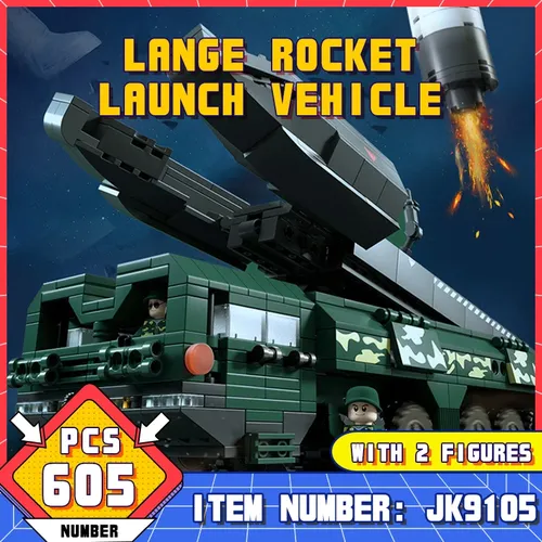 Jk9105 605pcs Ziegel Raketen transport Auto Bausteine/Luft-und Raumfahrt Raketen bausteine/Spielzeug