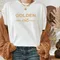100% Baumwolle T-Shirt Jungkook goldenen Druck koreanische Mode Kpop T-Shirts Frauen Männer Kleidung