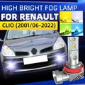 Ampoules de phares antibrouillard avant à LED pour Renault Clio 2/3/4 Van URA couleurs touristes