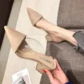 Muli da donna scarpe sandali trasparenti novità 2023 tacchi trasparenti pantofole eleganti