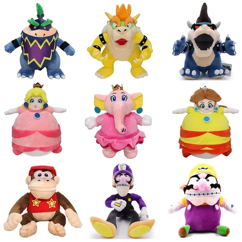 Mario Wonder Bowser Jr Plüsch tier Affe Diddy Kong Stofftier Puppe niedlichen Ballon Prinzessin