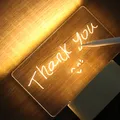 Veilleuse LED créative avec stylo pour enfants tableau d'affichage lampe de table tableau de