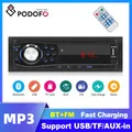 Podofo 1 Din Autoradio Autoradio lettore MP3 Bluetooth Audio Stereo FM musica ricevitore Stereo