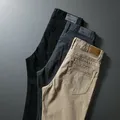 Pantalon droit décontracté pour homme 3 couleurs 97% coton 3% élasthanne fjingent grande taille