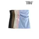 TRAF-Mini Robe Drapée Sans Bretelles pour Femme Col Droit Fermeture Éclair au Dos Robes