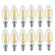 Ampoule LED à économie d'énergie lampe résistante à 220 filament blanc chaud bougie design C35