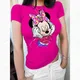 Basic Kurzarm Damen T-Shirt Disney Mickey Mouse Print Blumen Top T-Shirt Damenmode koreanisches