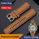 TIMEX-Bracelet de montre en cuir et caoutchouc pour homme accessoire de 24x16mm différents modèles