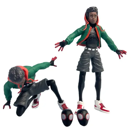 Miles morales spider-man: in die spinne-verse action figur spiderman figur spielzeug kinder sammlung