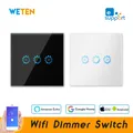 Interrupteur variateur Wifi tactile lumière intelligente variateur 220/110V compatible avec