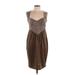 Weekend Cocktail Dress - Midi: Brown Dresses - Women's Size Large