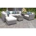 Florence 8 Piece Outdoor Wicker Patio Furniture Set 08g in Sail White - TK Classics Florence-08G-White