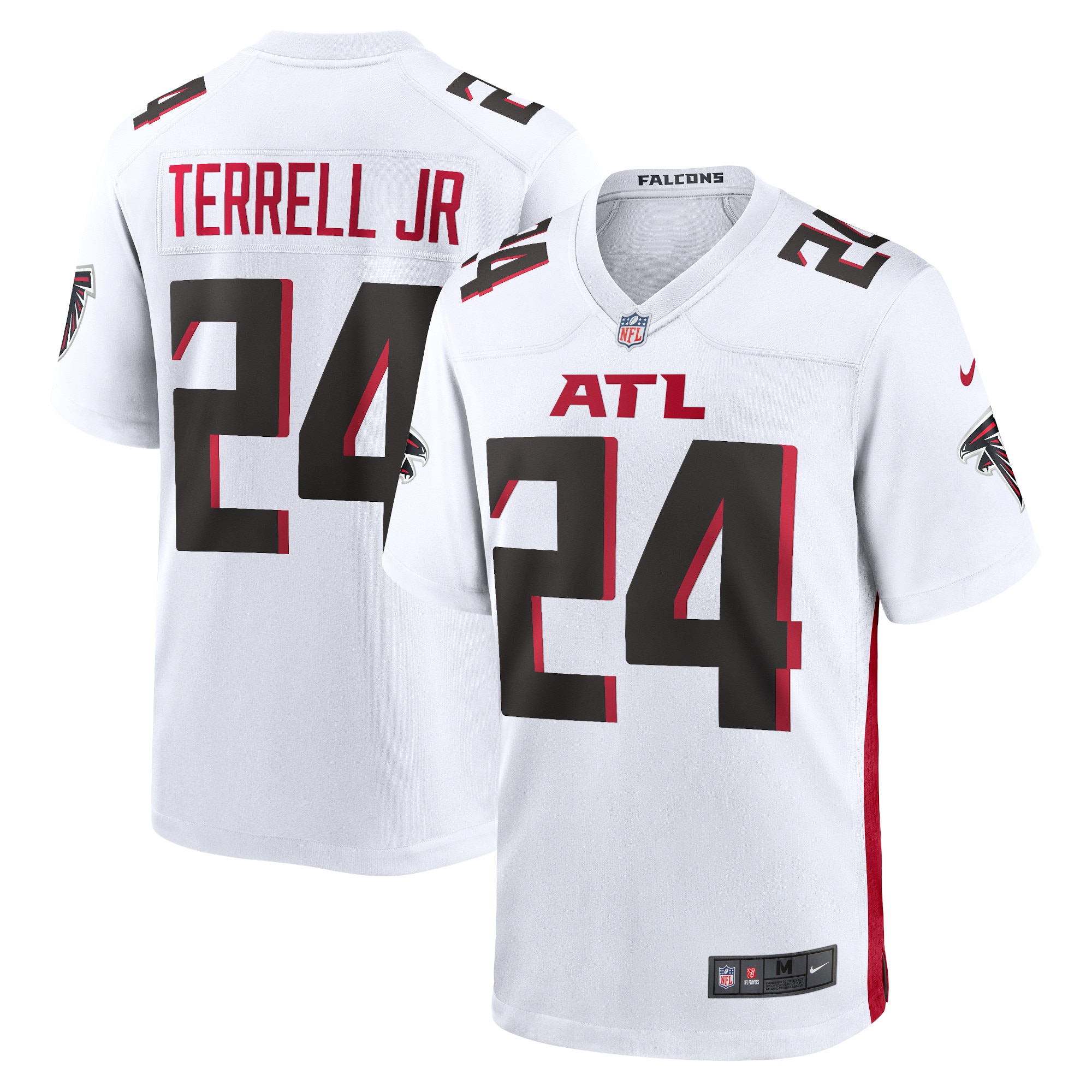 Atlanta Falcons Nike Game Auswärtstrikot - Weiß - A.J. Terrell Jr. - Herren Image