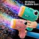 40 Holes Bubble Electric Automatic Soap Rocket Bubble Machine Kids Portable Outdoor Wedding Party Toys Birthday Gift For Kids Christmas Day Gift (bubble Liquid And Batteries Not Included)