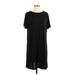 Cotton Emporium Casual Dress - Shift: Black Solid Dresses - Women's Size X-Large